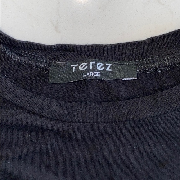 Terez Little Girls Twist Front Tank in Black - Picture 3 of 4